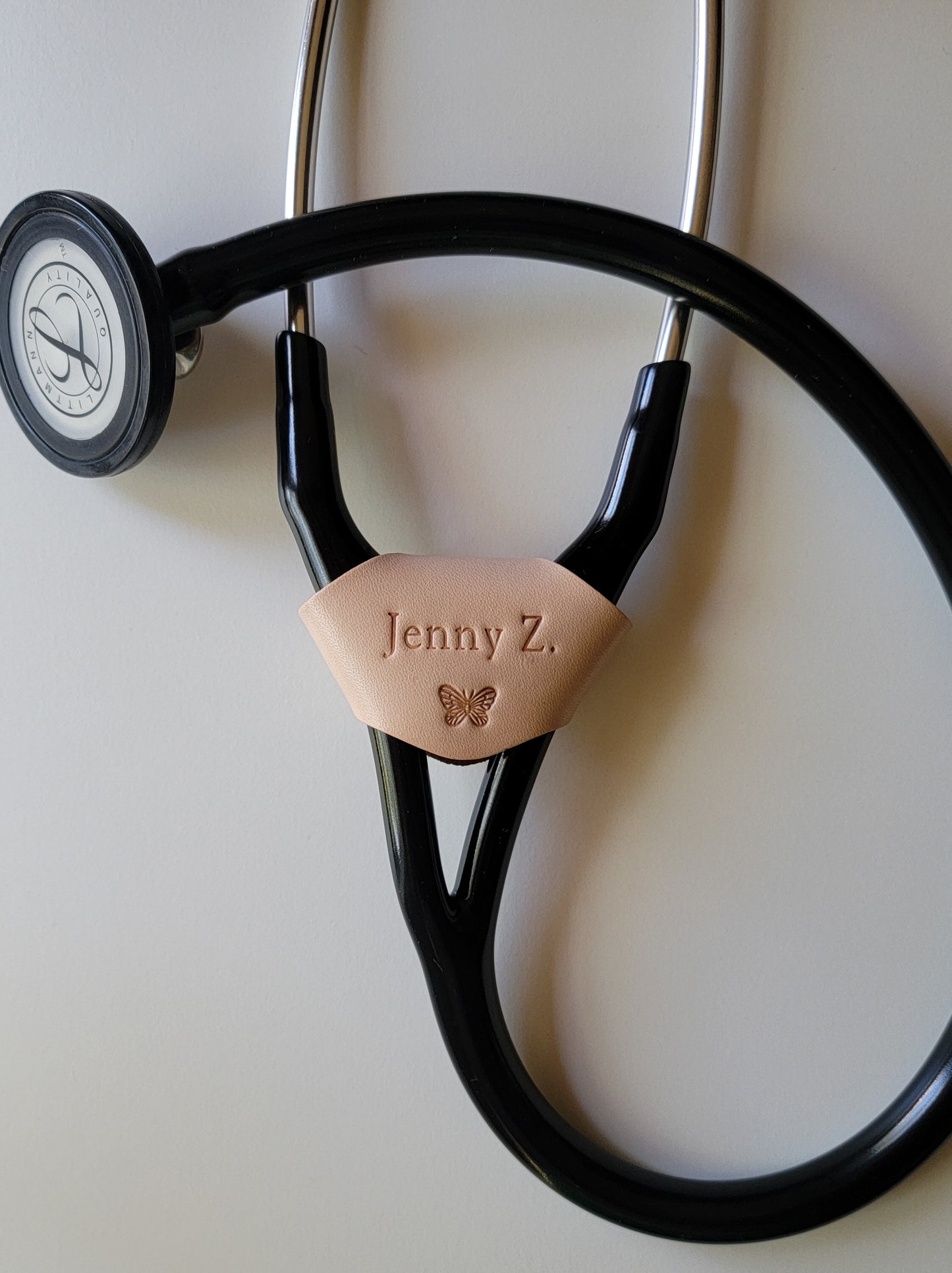 Cardiologist Leather Stethoscope ID Name Tag
