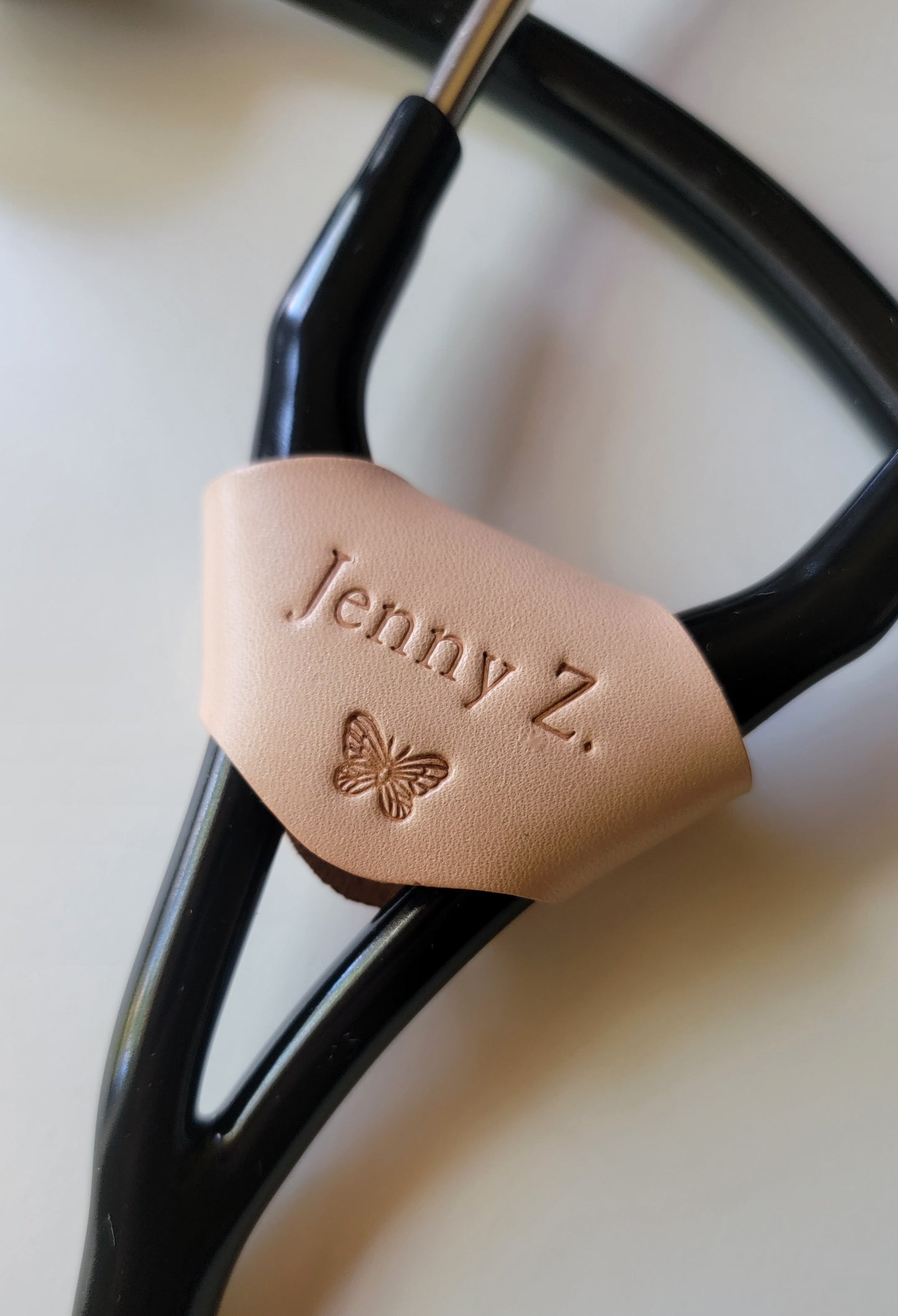 Cardiologist Leather Stethoscope ID Name Tag