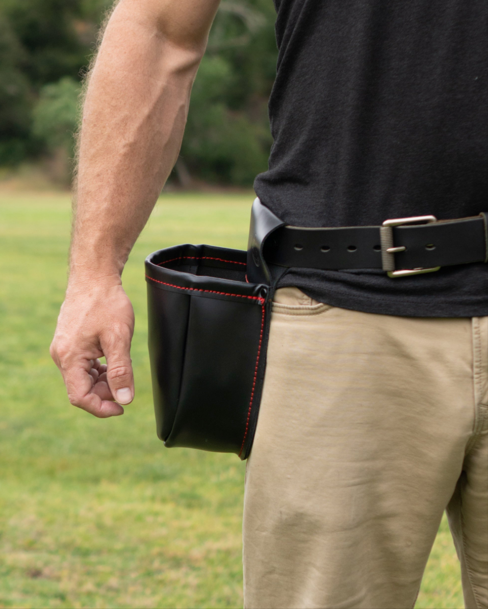 Leather Shotgun Shell Pouch - Black