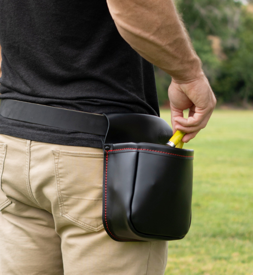 Leather Shotgun Shell Pouch - Black
