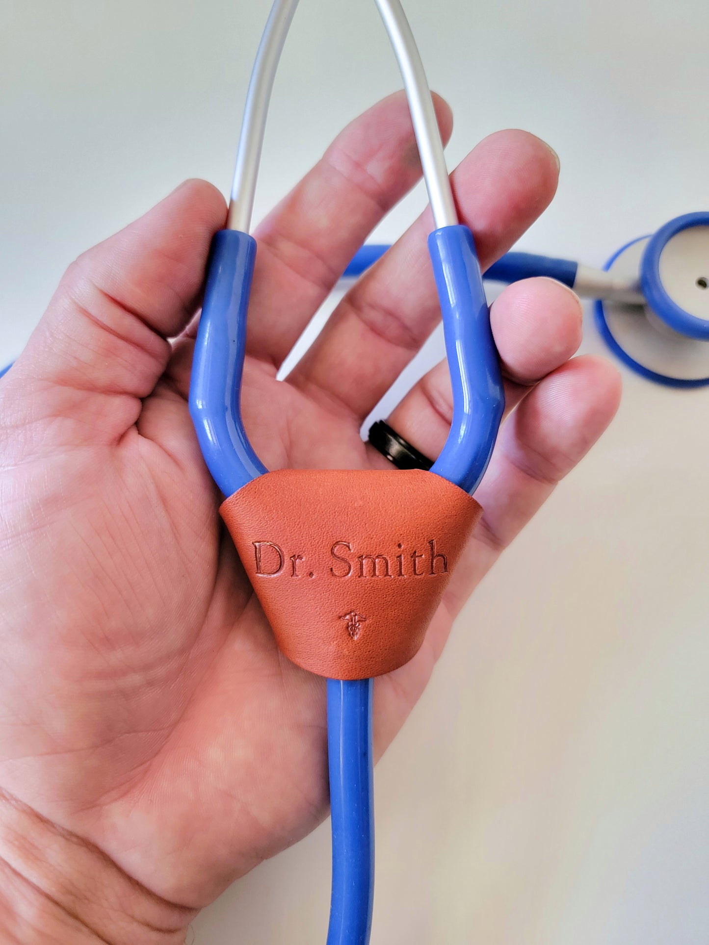 Leather Stethoscope Identification Name Tag