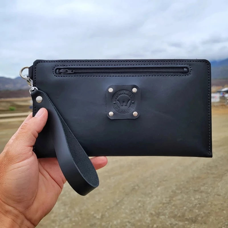 Black Leather Clutch