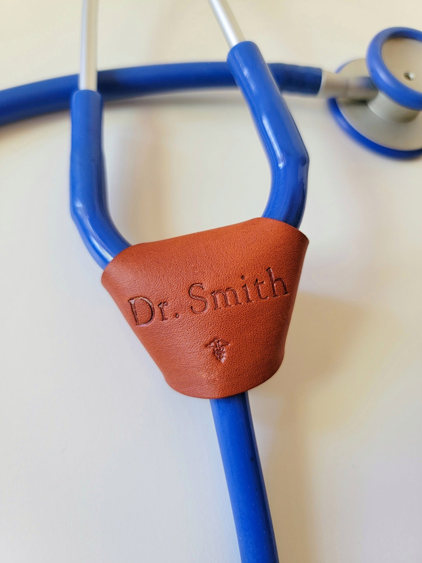 Leather Stethoscope Identification Name Tag