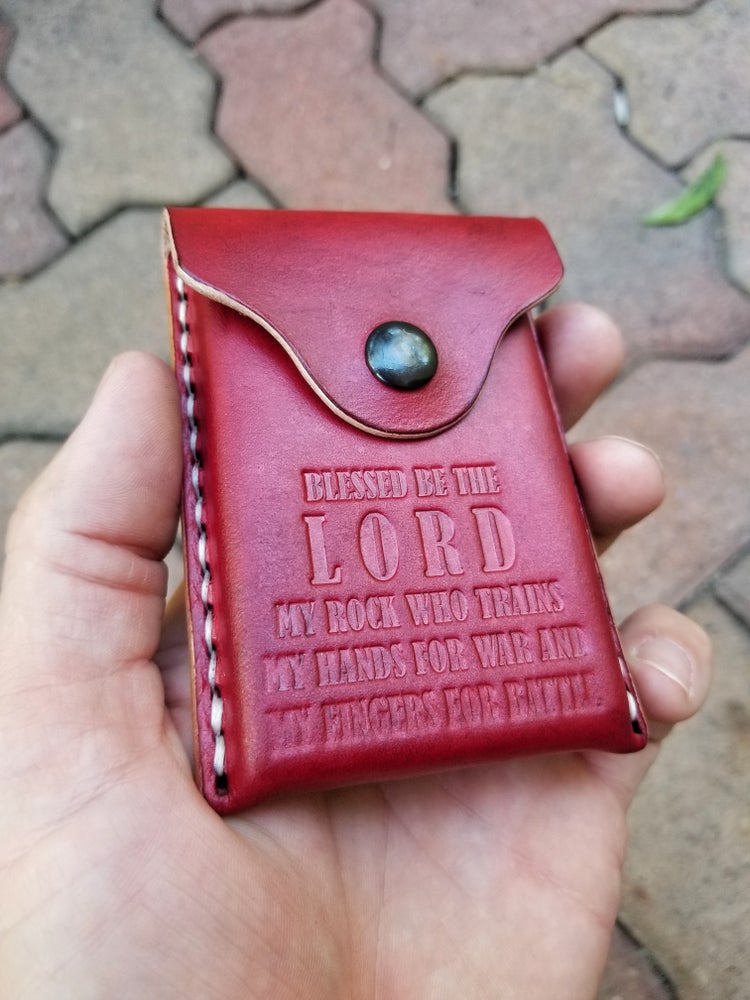 Psalm 144:1 Blessed be the Lord Card Holder