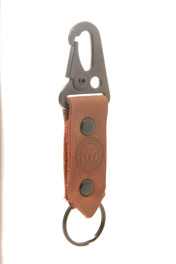 Mini Stoned Oil Leather HK Belt Clip Keychain Key Holder