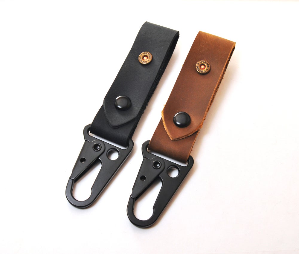 Leather Shotshell Hanging HK Belt Clip Keychain
