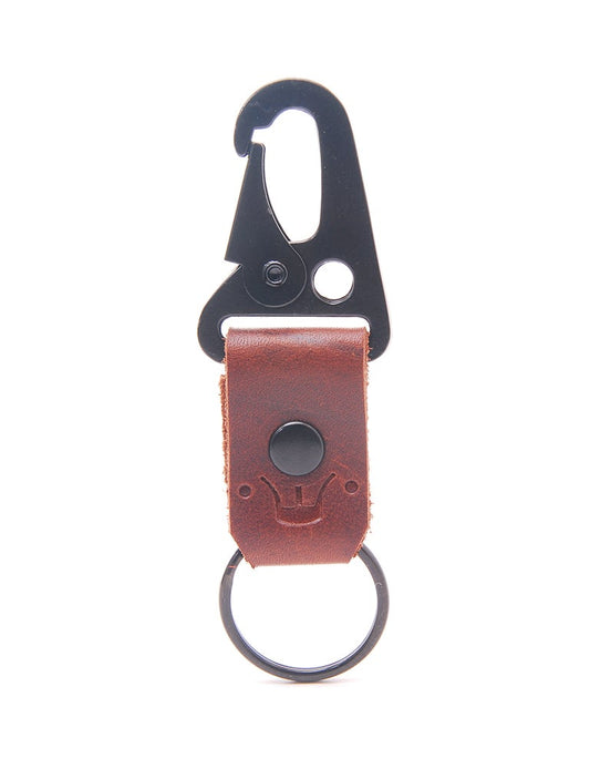 Micro Stoned Oil Leather HK Belt Clip Keychain Key Holder